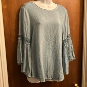 Spence pullover faded blue blouse. Size small. New with tag
